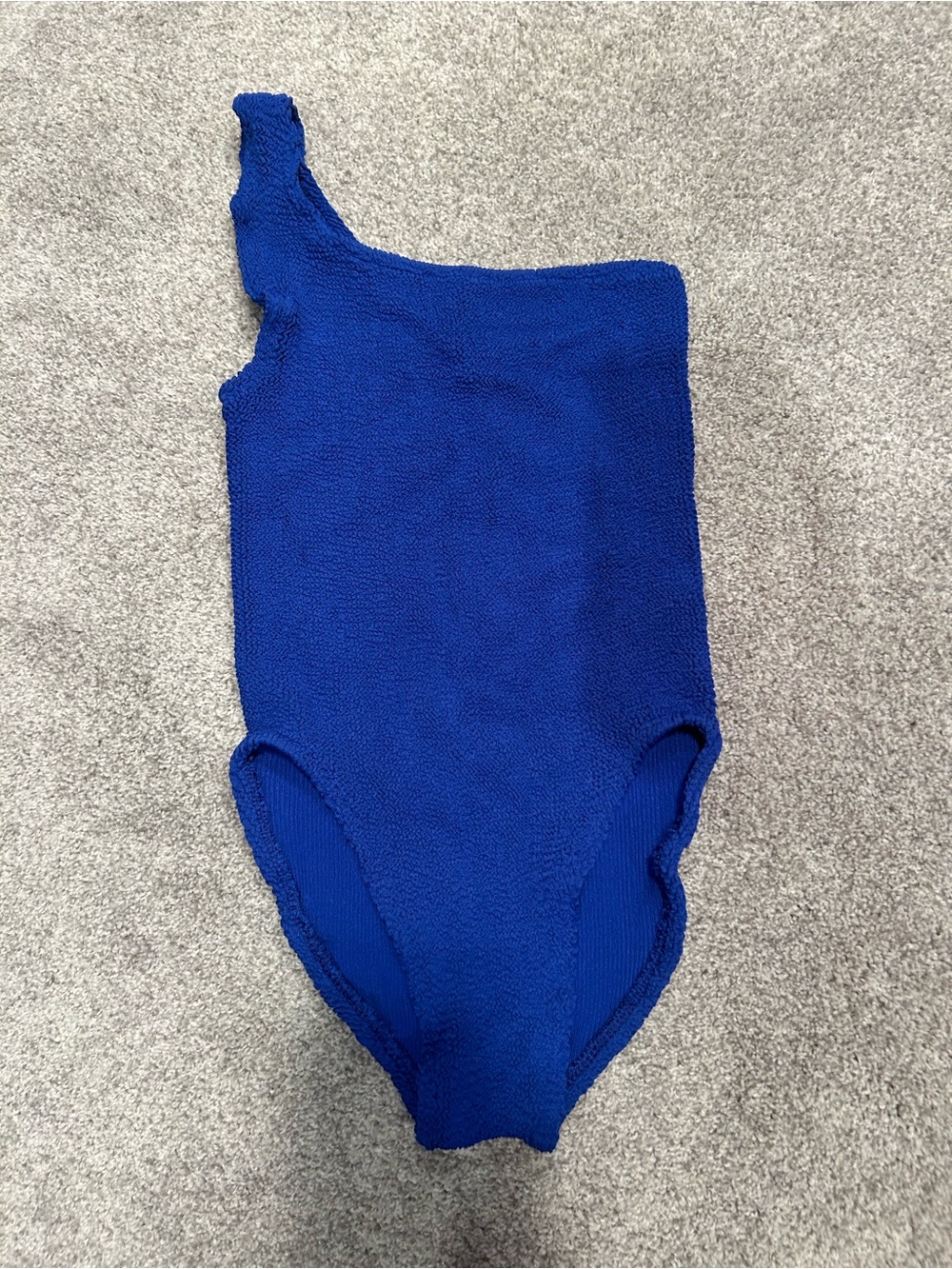 One-Shoulder Blue Women’s One-Piece Swimsuit